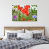 Wilde bloemen canvas afdruk (Insitu (Slaapkamer))
