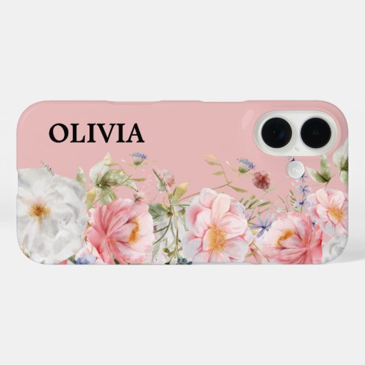 Wilde bloemen Case-Mate iPhone case (Achterkant (horizontaal))