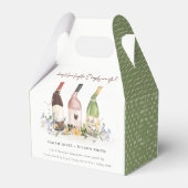 Wilde bloemen Cheers to Love Wine Bottles Weddensc Bedankdoosjes (Achterkant)