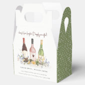 Wilde bloemen Cheers to Love Wine Bottles Weddensc Bedankdoosjes (Geopend)