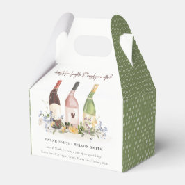 Wilde bloemen Cheers to Love Wine Bottles Weddensc Bedankdoosjes