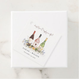 Wilde bloemen Cheers to Love Wine Bottles Weddensc Bedankjes Labels