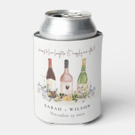 Wilde bloemen Cheers to Love Wine Bottles Weddensc Blikjeskoeler