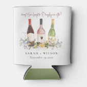 Wilde bloemen Cheers to Love Wine Bottles Weddensc Blikjeskoeler (Voorkant)