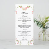 Wilde Bloemen Chic Bloemrijk Boho Witte Baby Showe Menu (Staand voorkant)