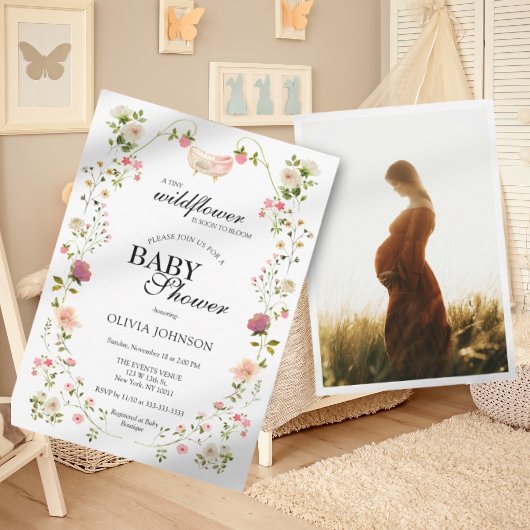 Wilde Bloemen Chic Boho Bloemstuk Geslachtsneutral Kaart