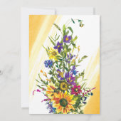 Wilde bloemen Christelijk  verbond met blauwe gele Kaart (Achterkant)