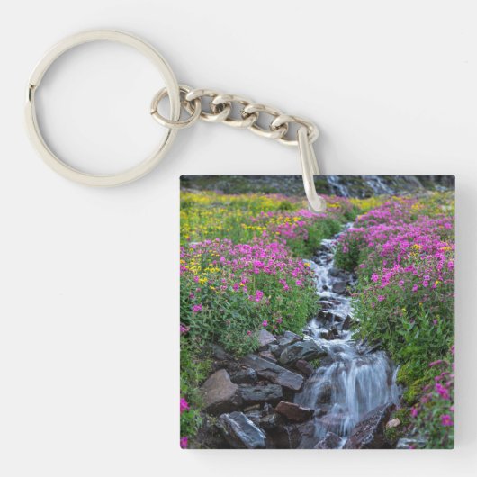 Wilde bloemen, Clements Mountain, Montana Sleutelhanger (Voorkant)