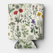 Wilde bloemen collage blikjeskoeler (Voorkant)