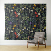 Wilde bloemen collage wandkleed (In Situ (horizontaal))