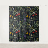 Wilde bloemen collage wandkleed (Voorkant)