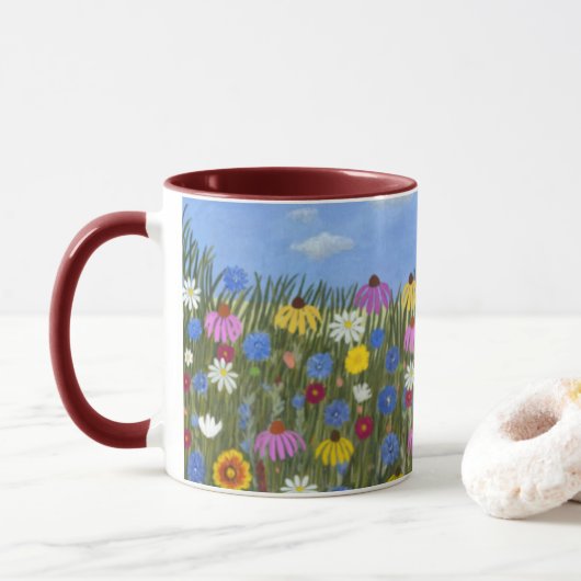 Wilde Bloemen Combo Mok (Met donut)