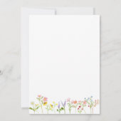 wilde bloemen Cottcore Calligrafie Weddenschap Kaart (Achterkant)