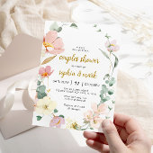 Wilde bloemen Couples Shower Invitation Kaart