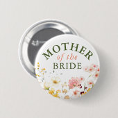 Wilde Bloemen Cute Kleurrijke Feestje  Ronde Button 5,7 Cm (Voorkant /achterkant)