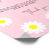 Wilde bloemen Daisies - Diaper raffle Poster (Hoek)