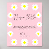 Wilde bloemen Daisies - Diaper raffle Poster (Voorkant)