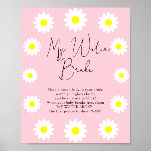 Wilde bloemen Daisies - Spelbord met waterafbraak Poster (Voorkant)