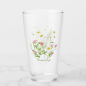 wilde bloemen Daisy Carnroze Glas (Achterkant)