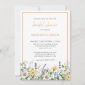 Wilde bloemen Daisy Lavender Botanisch Vrijgezelle Kaart (Voorkant)