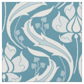 Wilde bloemen Damask Peacock Blue Stof (Close Up)