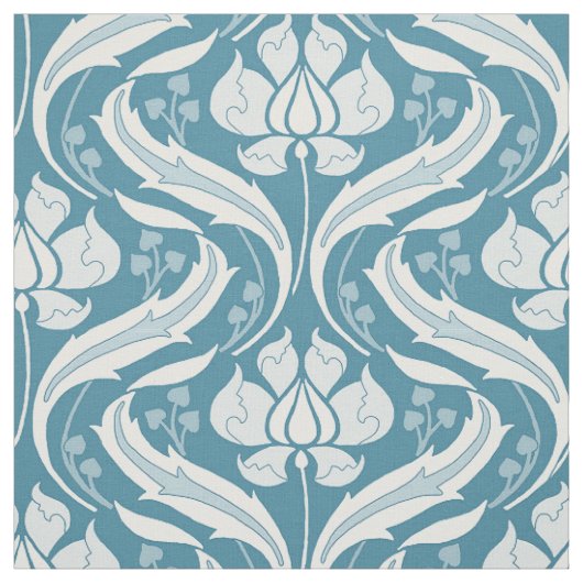 Wilde bloemen Damask Peacock Blue Stof (Swatch)