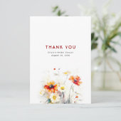Wilde Bloemen Dank Je Bedankkaart (Staand voorkant)