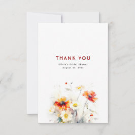 Wilde Bloemen Dank Je Bedankkaart