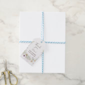 Wilde bloemen Dank je label, Gift Label Cadeaulabel (Met Touw)