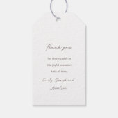 wilde bloemen delicaat boeket Doop Cadeaulabel (Achterkant)