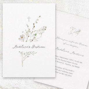 Wilde bloemen delicaat boeket   Uitnodiging voor d