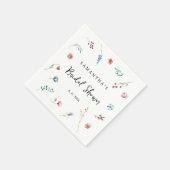 Wilde bloemen delicate tuin bruidsshower servet (Hoek)