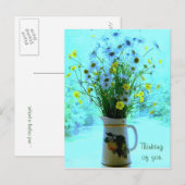 Wilde Bloemen Denken Aan Jou Briefkaart (Voorkant / Achterkant)