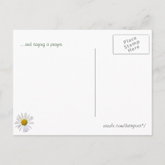 Wilde Bloemen Denken Aan Jou Briefkaart (Achterkant)