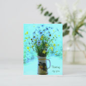 Wilde Bloemen Denken Aan Jou Briefkaart (Staand voorkant)