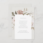 Wilde Bloemen Details Insteek RSVP Kaart (Voorkant / Achterkant)