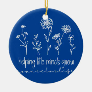 Wilde bloemen die de kleine mijnbouwer helpen advi keramisch ornament