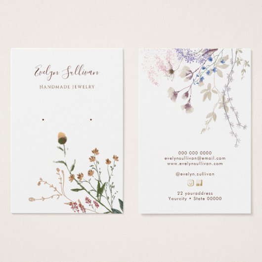 Wilde bloemen die een kaart verdienen (Voorkant /achterkant)