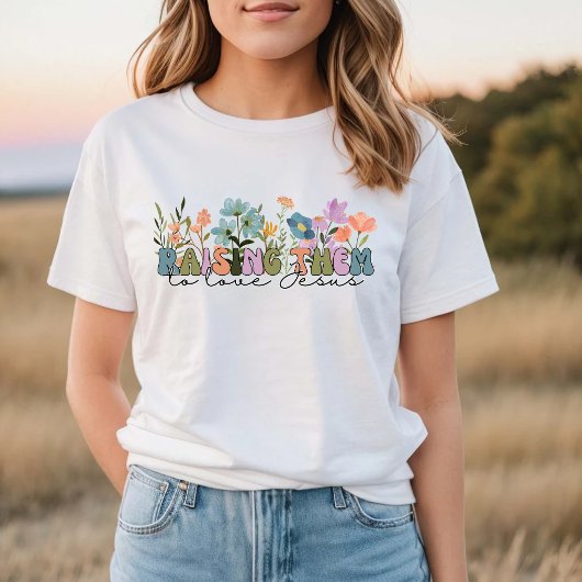 Wilde bloemen die hen kweken om van Jezus te houde T-shirt