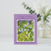 Wilde bloemen die het schilderen van de natuur hin briefkaart (Staand voorkant)