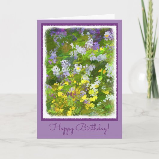 Wilde bloemen die het schilderen van de natuur hin kaart (Voorkant)