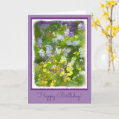 Wilde bloemen die het schilderen van de natuur hin kaart (Gele Bloem)