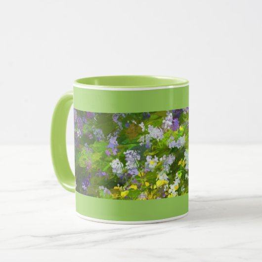 Wilde bloemen die het schilderen van de natuur hin mok (Voorkant links)