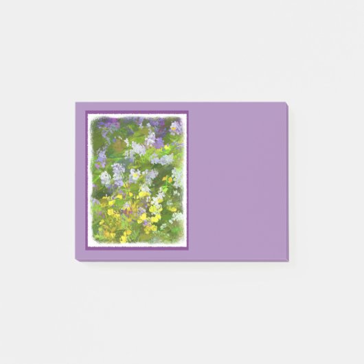 Wilde bloemen die het schilderen van de natuur hin post-it® notes (Voorkant)