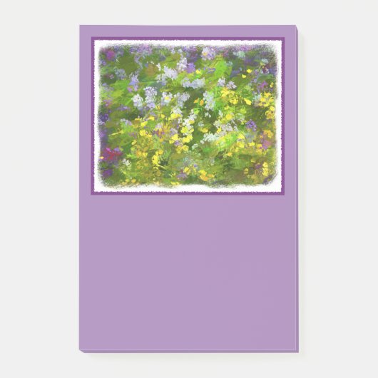 Wilde bloemen die het schilderen van de natuur hin post-it® notes (Voorkant)