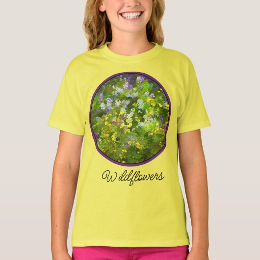 Wilde bloemen die het schilderen van de natuur hin t-shirt (Voorkant)