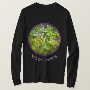 Wilde bloemen die het schilderen van de natuur hin t-shirt