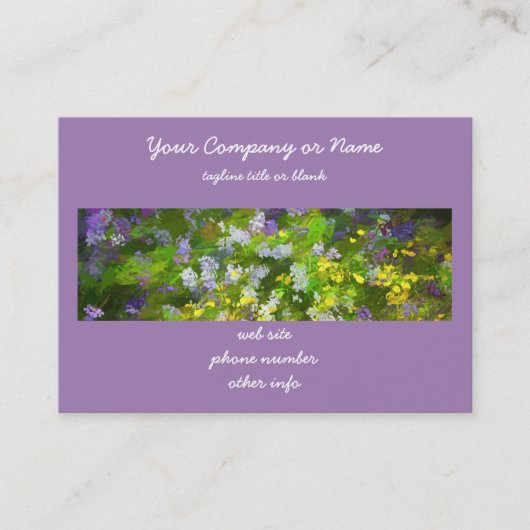 Wilde bloemen die het schilderen van de natuur hin visitekaartje (Voorkant)