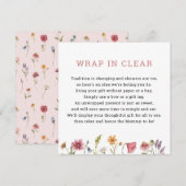 Wilde bloemen display douchewikkel in helder kaart (Voorkant / Achterkant)