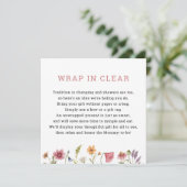 Wilde bloemen display douchewikkel in helder kaart (Staand voorkant)